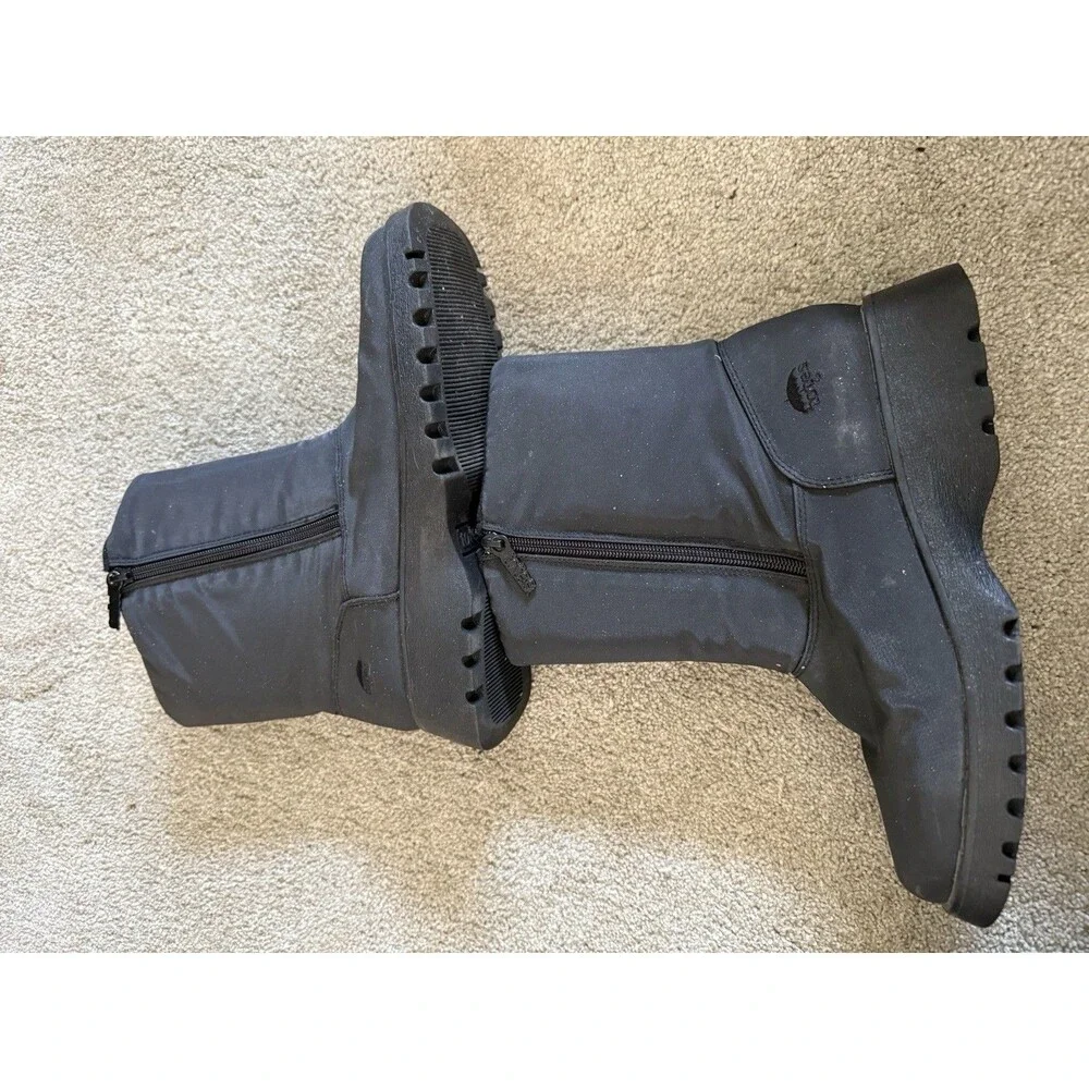 TOTES BLACK ALL WEATHER DOUBLE SIDED ZIP BOOTS LADIES 9M Rhonda
